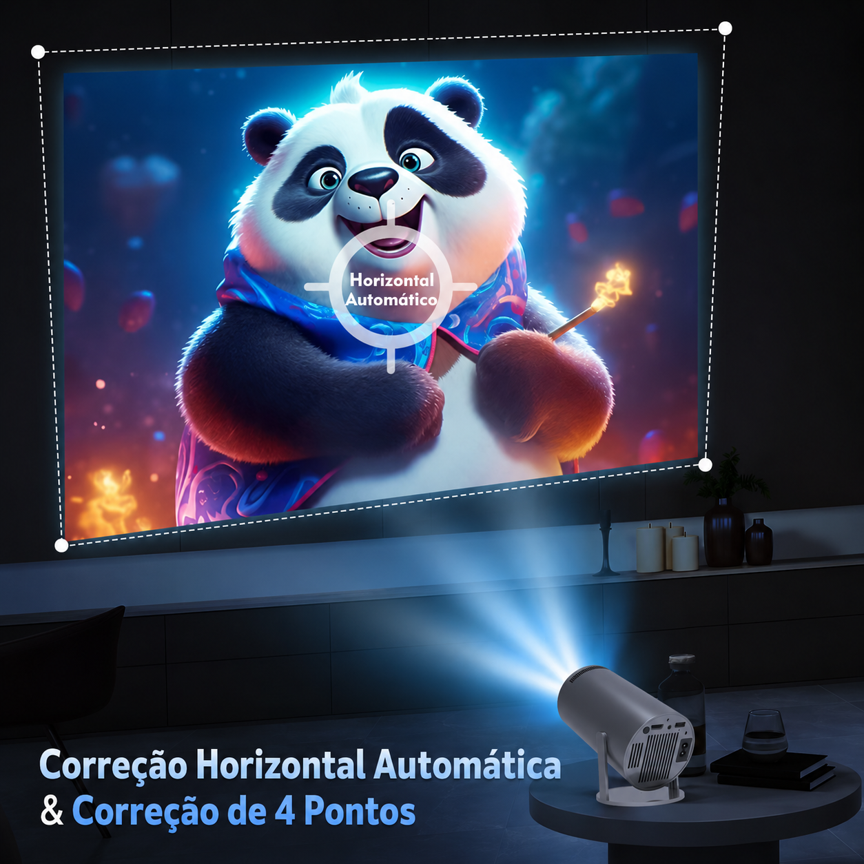 Mini Projetor Portátil 8k Bluetooth