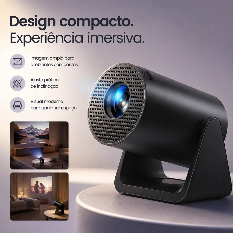 Mini Projetor Portátil 8k Bluetooth