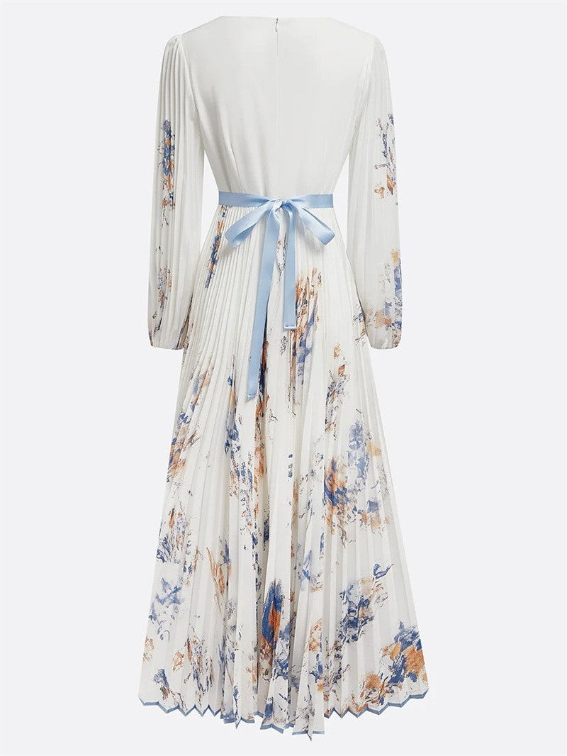 Vestido Primavera Verão Elegante Decote V