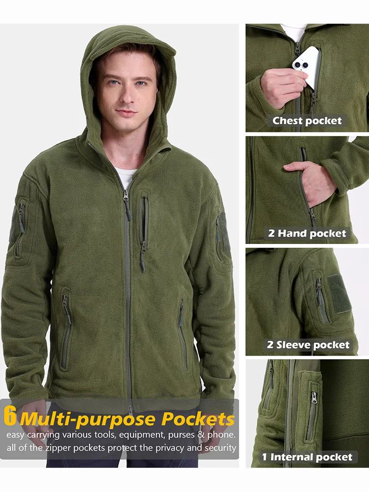 Jaqueta de Lã Masculina Tática